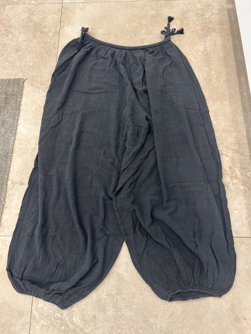 Urban Outfitters Dark Charcoal Gauze Harem Pants
